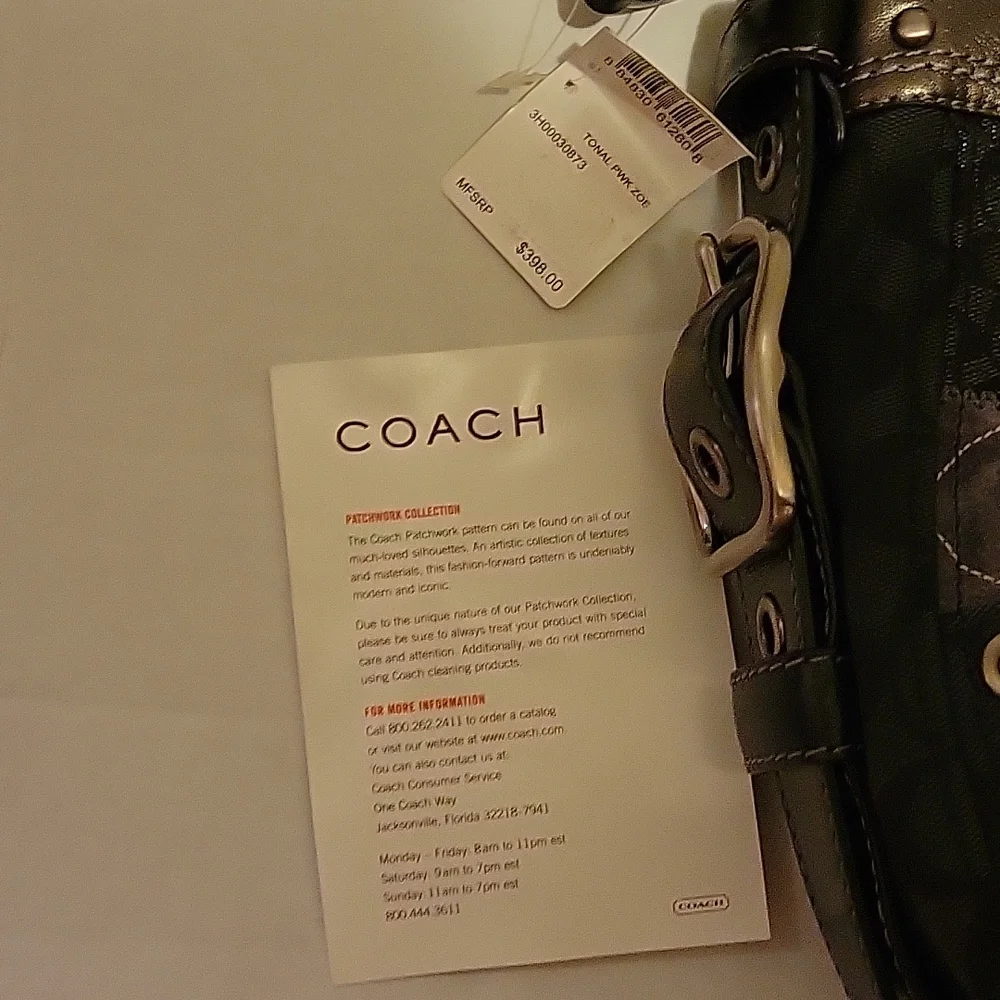 NWT: COACH Tonal Patchwork Zoe - Picture 14 of 16